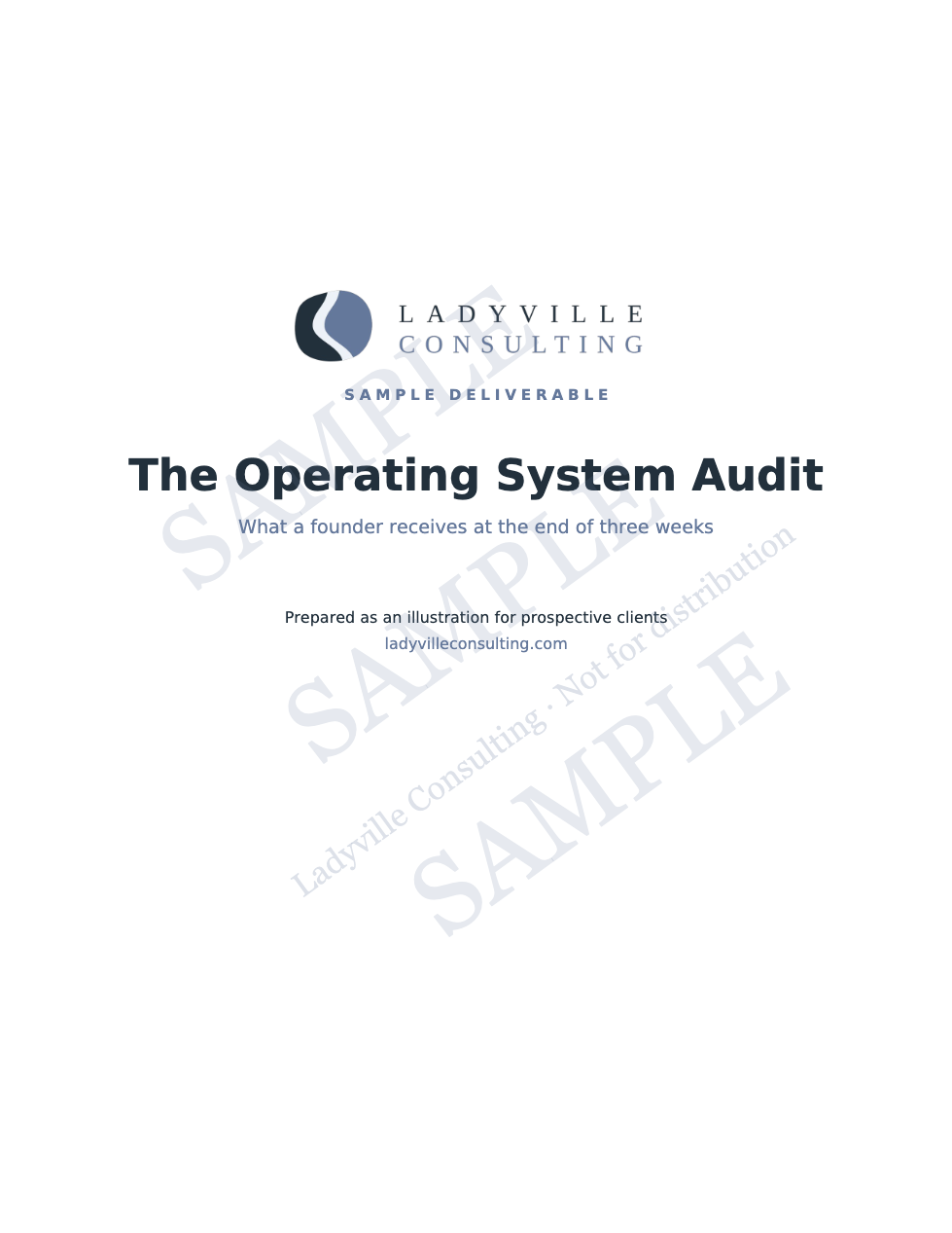 First page of the sample Operating System Audit