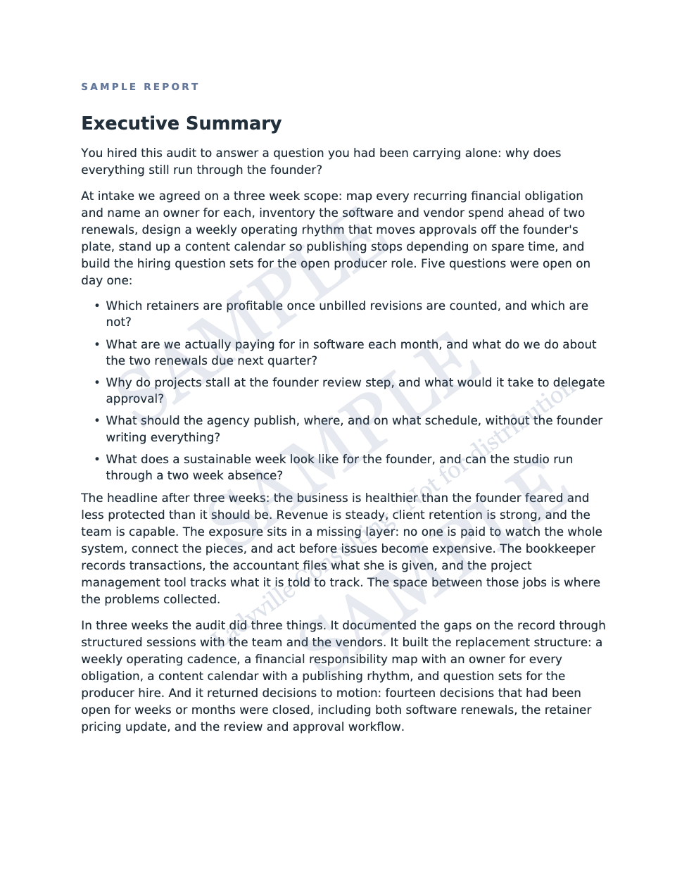 Sample Operating System Audit page 3